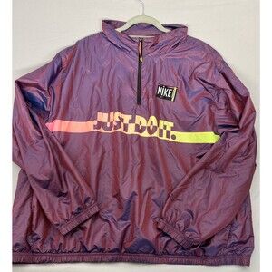 Nike Womens Size XXL Purple Half Zip Jacket DA2328-597 Retro Look Y2K